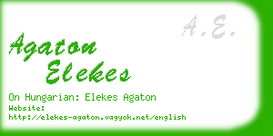 agaton elekes business card